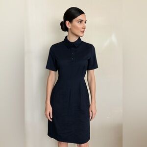 🇨🇦 JUDITH & CHARLES - Brittany collared Dress. Navy. Size: 10 but fits small.